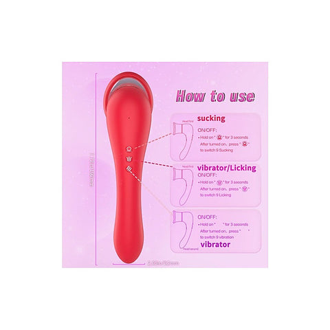 Trumpet 3-In-1 Sucking Licking Vibrating Stimulator