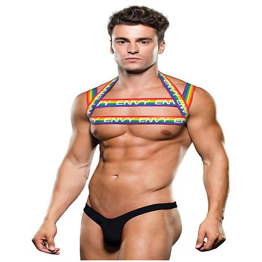 Rainbow Mens Chest Harness by Envy Menswear
