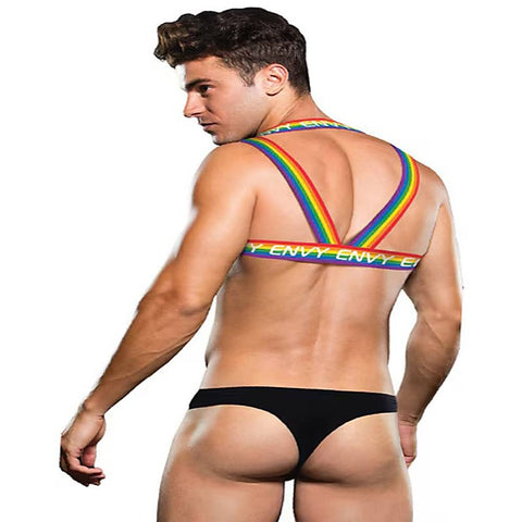 Rainbow Mens Chest Harness by Envy Menswear