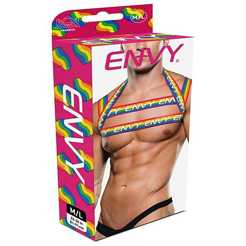 Rainbow Mens Chest Harness by Envy Menswear