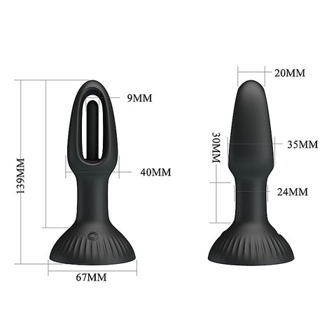 Hubert Vibrating and Wiggling Butt Plug by Baile