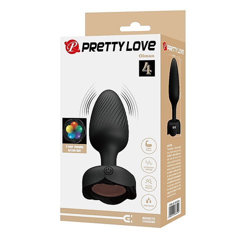 Olman Light-Up Rechargeable Butt Play Plug by Baile