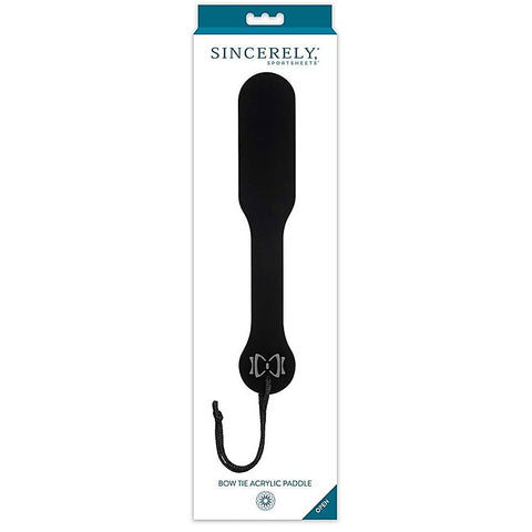 Sincerely Bow Tie Acrylic Spanking Paddle by Sportsheets
