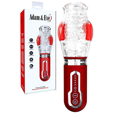 PLEASURE PRO 3000 Thrusting & Rotating Stroker by Adam & Eve