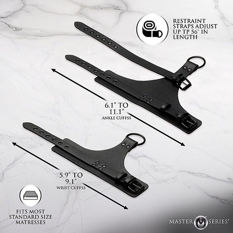 Master Series All Access Bed Restraint Kit by XR Brands