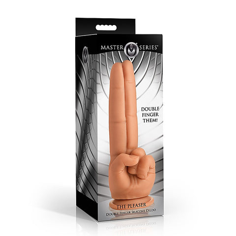Master Series The Pleaser Double Finger Dildo by XR Brands