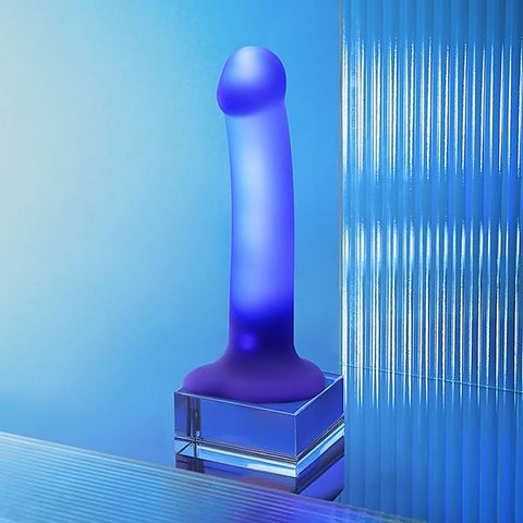 Glow LED Realistic Dildo Purple by Strap-On-Me