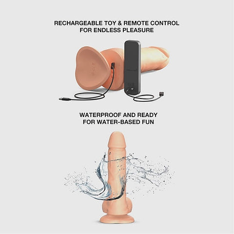 Rotating and Vibrating Realistic Dildo Large by Strap-On-Me