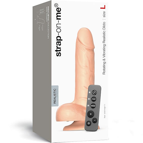 Rotating and Vibrating Realistic Dildo Large by Strap-On-Me