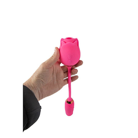Pink Pussycat Thrusting Rose Vibrator by Cousins Group