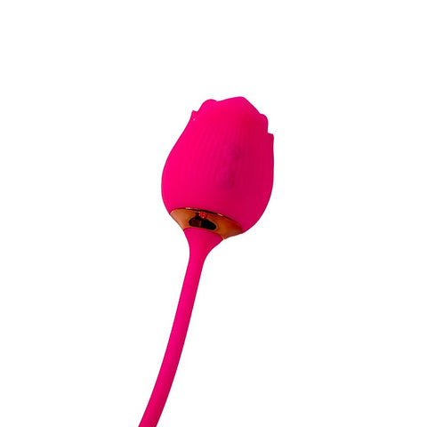 Pink Pussycat Thrusting Rose Vibrator by Cousins Group