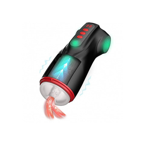 Raven Shadow Sinner Vibrating Masturbator by Shots Toys
