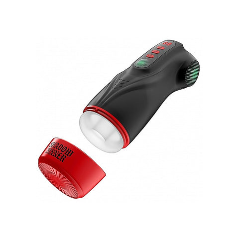 Raven Shadow Sinner Vibrating Masturbator by Shots Toys