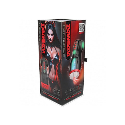 Raven Shadow Sinner Vibrating Masturbator by Shots Toys