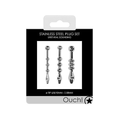 Urethral Sounding Stainless Steel Plug Set by Shots Toys