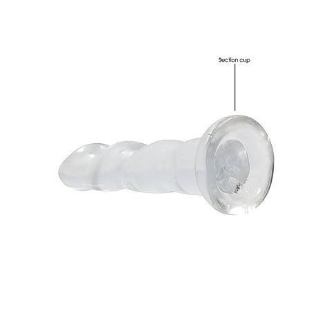 Realrock Crystal Clear Non Realistic Suction Cup Dildo 13cm
