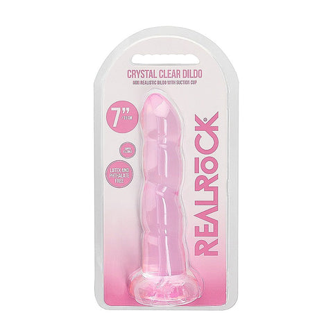 Realrock Crystal Clear Non Realistic Suction Cup Dildo 13cm