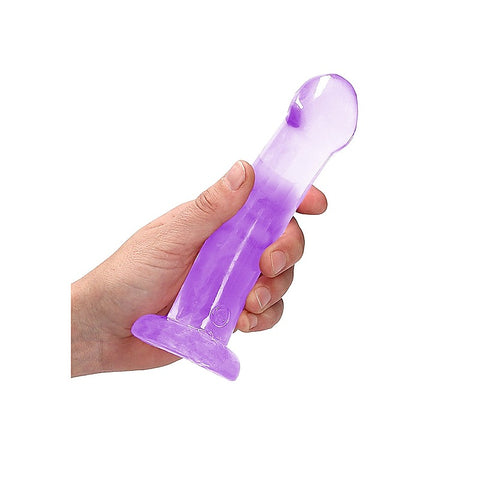 Realrock Crystal Clear Suction Cup Non Realistic Dildo