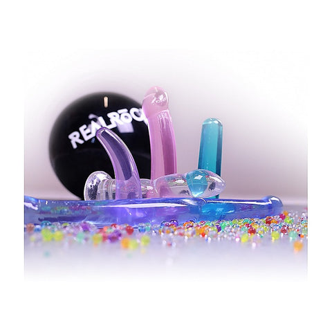Realrock Crystal Clear Suction Cup Non Realistic Dildo