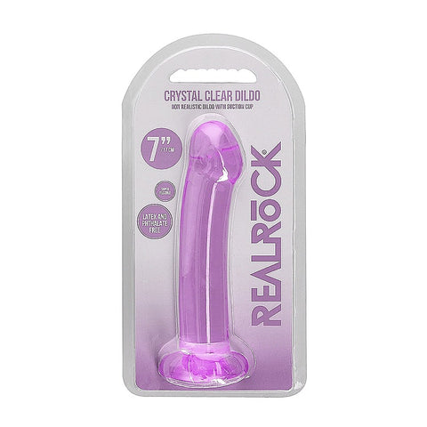 Realrock Crystal Clear Suction Cup Non Realistic Dildo