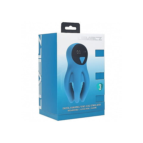 LEVELZ Digital Vibrating Penis Head Stimulator by Shots Toys