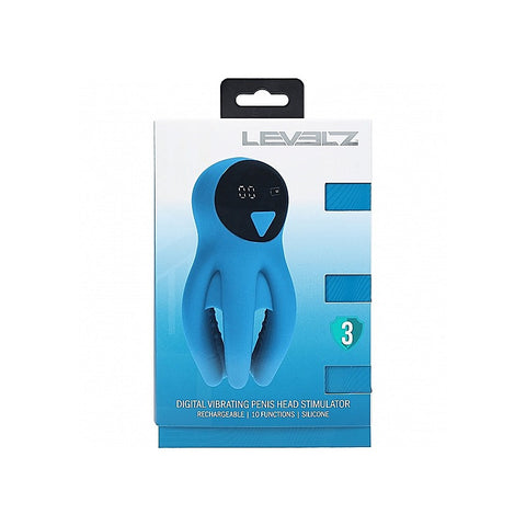 LEVELZ Digital Vibrating Penis Head Stimulator by Shots Toys