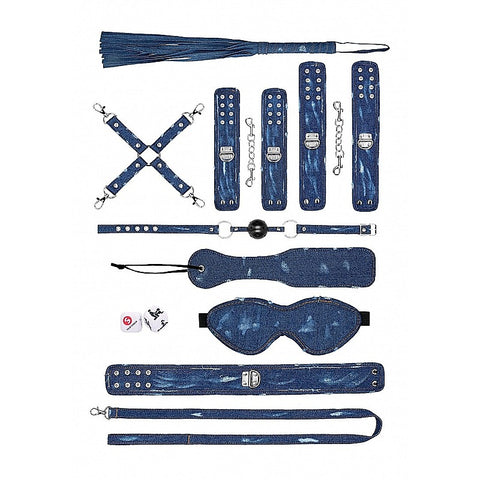Denim Submissive Bondage Play Kit by Shots Toys