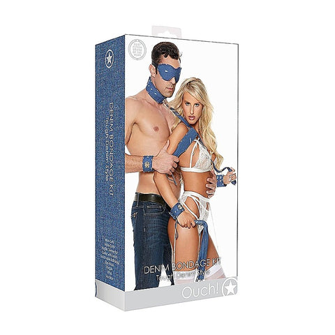 Denim Submissive Bondage Play Kit by Shots Toys