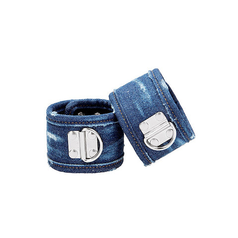 Roughend Denim Style Fetish Ankle Cuffs by Shots Toys