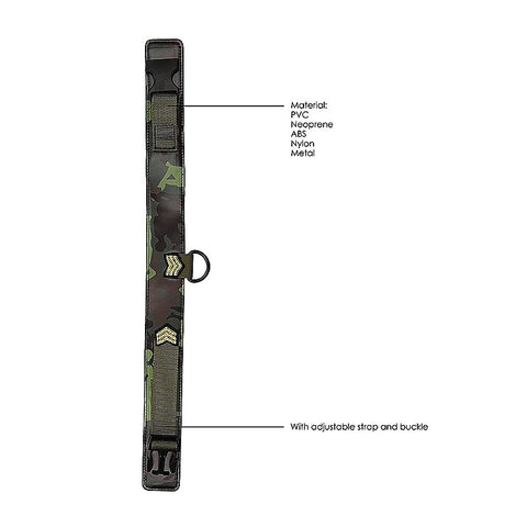 Army Theme Bondage Collar With Leash by Shots Toys