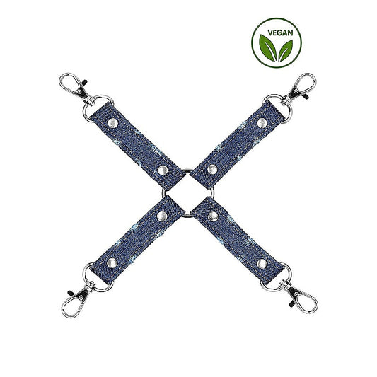 Roughend Denim Style Fetish Play Hogtie by Shots Toys