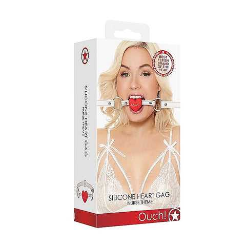 Nurse Theme BDSM Silicone Heart Gag by Shots Toys