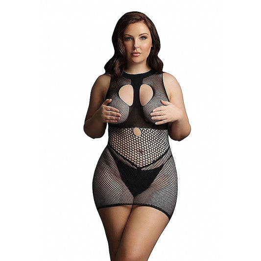 Le Desir Duo Net Open Cup Mini Dress by Shots Toys