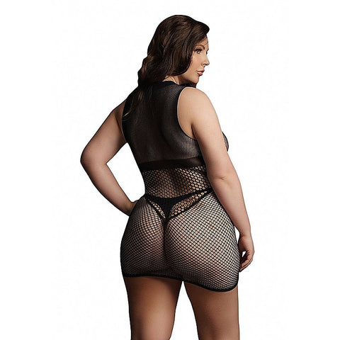Le Desir Duo Net Open Cup Mini Dress by Shots Toys