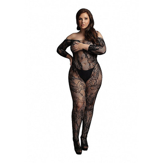 Le Desir Lace Long Sleeved Bodystocking by Shots Toys