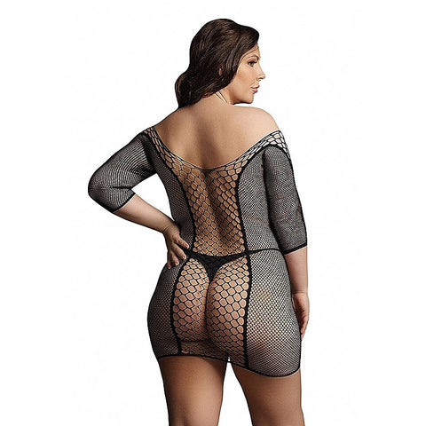 Le Desir Duo Net Sleeved Sexy Mini Dress by Shots Toys