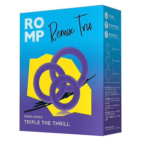 Romp Remix Trio Silicone Cock Rings Set by Love Honey