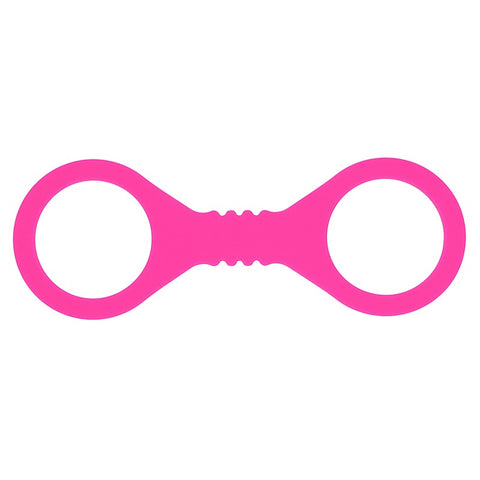 Sex & Mischief Hot Pink Silicone Hand Cuffs by Sportsheets