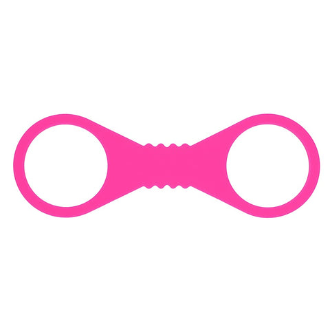 Sex & Mischief Hot Pink Silicone Hand Cuffs by Sportsheets