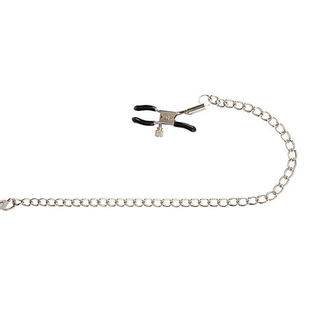 Breathable O-ring Gag with Nipple Clamps by Chisa
