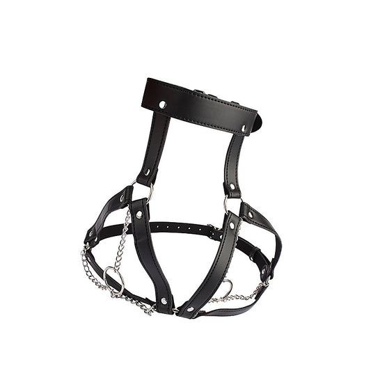 Fetish Breast Harness With O-ring Chains by Chisa