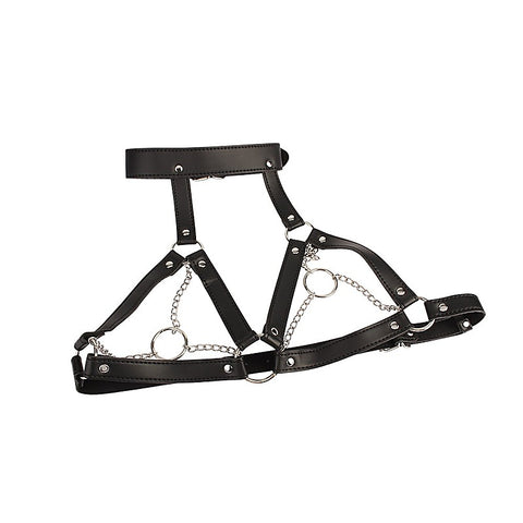 Fetish Breast Harness With O-ring Chains by Chisa