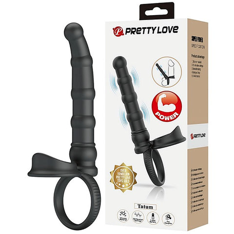 Tatum Vibrating Cock Ring with Anal Probe by Baile