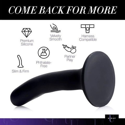 Strap-U Black Silicone Strap-On Dildo Small by XR Brands