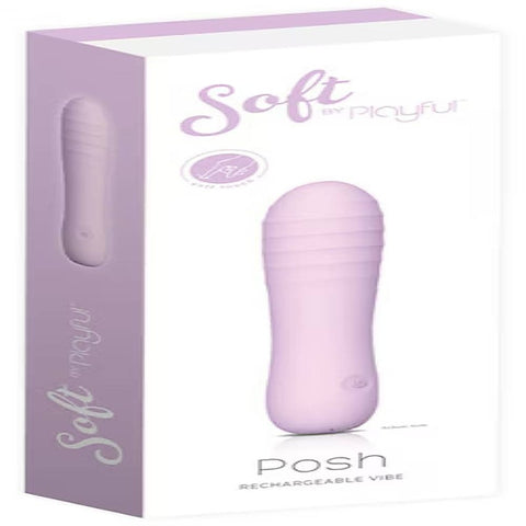 Playful Posh Rechargeable Squishy Ribbed Vibrator