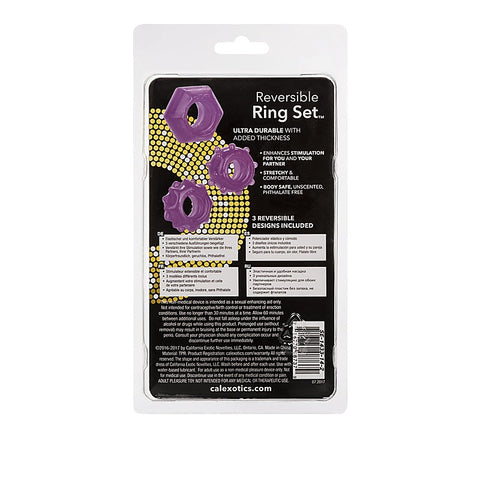 Reversible Mens Cock Ring Set by California Exotics