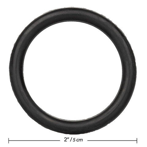 Stretchy Mens Rubber Cock Ring Black by California Exotics