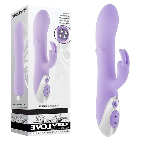Spinderella USB Rechargeable Rabbit Vibrator by Evolved