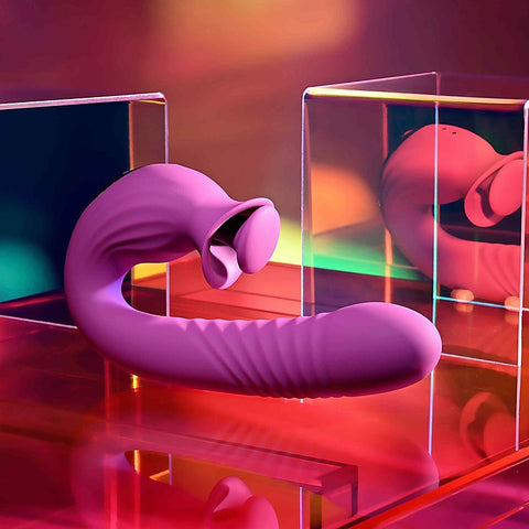 Deep Ecstasy Thrusting and Tapping Vibrator by Evolved