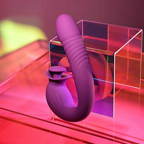 Deep Ecstasy Thrusting and Tapping Vibrator by Evolved